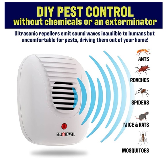 Bell and Howell Ultrasonic Pest Repeller plug in device Complete Kit 6 Pack - Picture 3 of 5